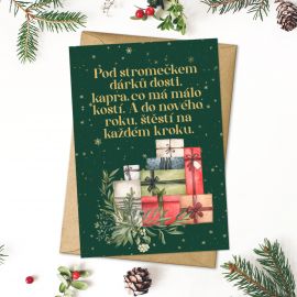Vánoční přání - Pod stromečkem dárků dosti.