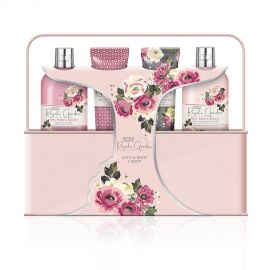 Baylis & Harding Plechová dóza s péčí o tělo 4 ks - Růže, vlčí mák & vanilka