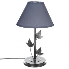 Stolní lampička - šedá - s listy