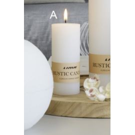 Rustic Candle - bílá