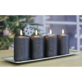 Adventní sada svíček - šedá