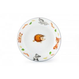 Talíř dětský porcelán 19cm hluboký  LESNÍ ZVÍŘÁTKA