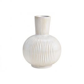 Keramická váza - bílá - kulatá