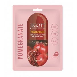 Jigott Pomegranate Real Ampoule Mask Omlazující pleťová maska, 27ml