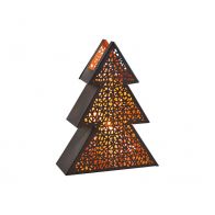Černý svícen - vánoční stromek, 25x33x10cm