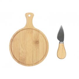 Dřevěné servírovací prkénko s nožem na sýr