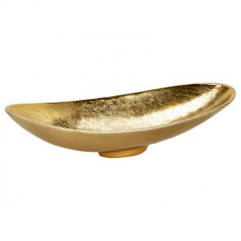 Kovová miska, zlatá - 30x6x13cm
