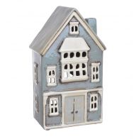 Keramický svícen - domeček - hnědý, 24 cm - kolekce Alborg