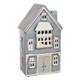 Keramický svícen - domeček - hnědý, 24 cm - kolekce Alborg