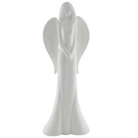 Designový anděl - bílý, 43 cm