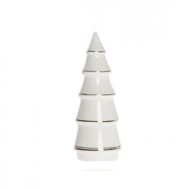 Keramický stromeček - bílý, 17,3 x 6,4 cm