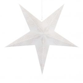 Papírová hvězda - bílá, 60 cm