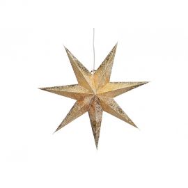 Papírová hvězda k zavěšení - zlatá