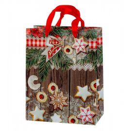 Vánoční dárková taška - motiv cukroví