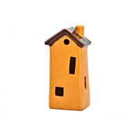 Keramický domeček - oranžový, 7x14x6cm