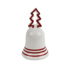 Keramický zvoneček - 10 cm, červený