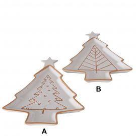 Vánoční keramická mísa - stromeček, 2 druhy