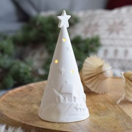 Porcelánový LED domeček - 16,5 x 7,5