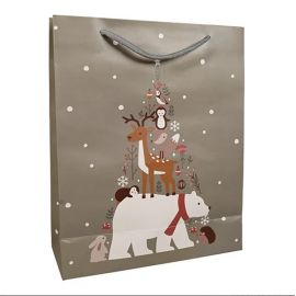 Vánoční dárková taška - lesní zvířátka