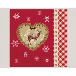 Papírové vánoční ubrousky - 30 ks, jelen