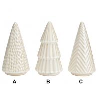 Keramické vánoční stromečky - 10x20x10 cm - 3 druhy