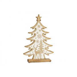 Vánoční stromeček z mangového dřeva - 28x41x5cm