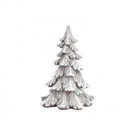 Vánoční dekorace - zasněžený stromeček s glitry, 14x20x13cm