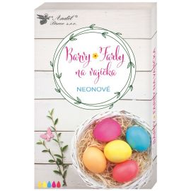 Barvy na vajíčka gelové neonové, 5 ks v balení