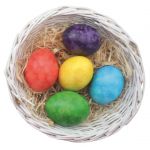 Barvy na vajíčka gelové mramorové, 5 ks, rukavice