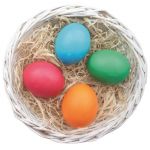 Kelímky 4 ks včetně barev na vajíčka, držáček