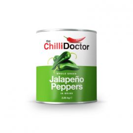 Celé zelené Jalapeño papričky v nálevu 2.85 kg