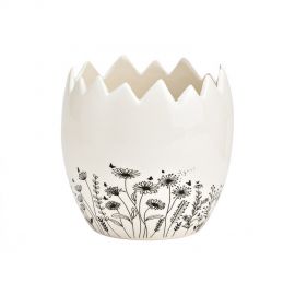Porcelánová miska - skořápka s květinami - 10x10x10 cm