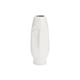 Keramická váza - bílá, 9x22x9cm