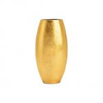 Kovová váza - zlatá, 11x22x6cm
