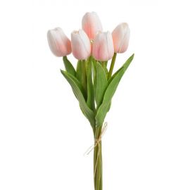 Tulipán pěnový (5 ks) - růžová/bílá