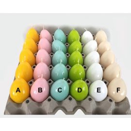 Velikonoční svíčka - barevné vajíčko, 60g, různé barvy