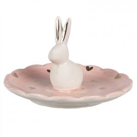 Dekorativní talíř s figurkou zajíčka - Ø 14X9 CM