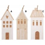 Dřevěný domek na zavěšení přírodní 13 cm