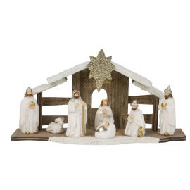 LED betlém s figurkami - 15cm