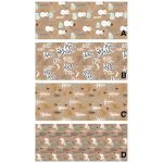 Balicí papír zima s ražbou mix 4 motivů 70 g, 200 x 70 cm