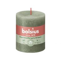 Bolsius Rustic Shine Válec 68x80mm Fresh Olive, zelená svíčka