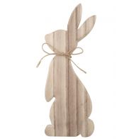 Zajíc dřevěný s mašlí na postavení 9 x 25 x 2 cm