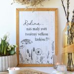 Luční cedule s rámem - Rodina... svět tvořený láskou