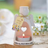 Porcelánový anděl na svíčku - Andělům bez křídel říkáme učitelky.