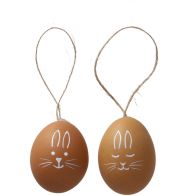 Přírodní vajíčko se zajíčkem - 2 druhy, 6 cm