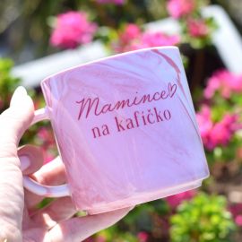 Mramorový hrnek - Mamince na kafíčko