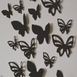 3D motýl - černá perleť
