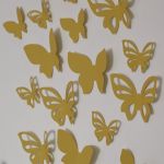 3D motýl - zlatá perleť