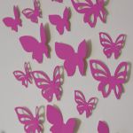 3D motýl - růžový