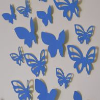 3D motýl - modrý